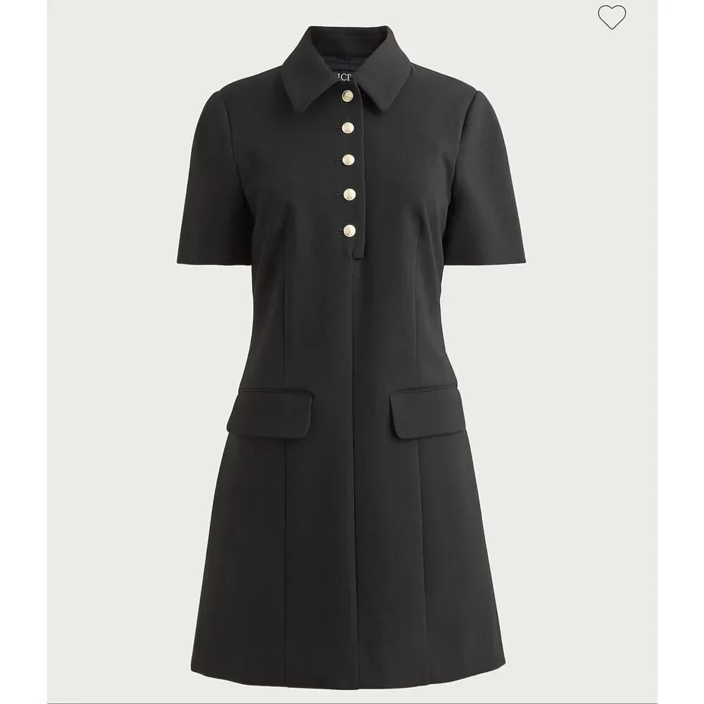 J. CREW Parc Dress in four-season stretch in Black NWT Size 6